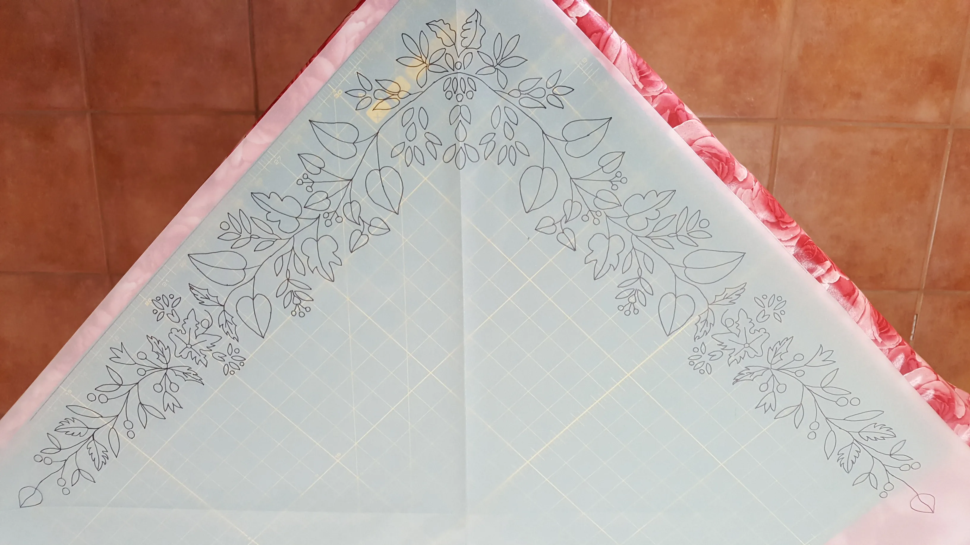 disegno per ricamo in seta
